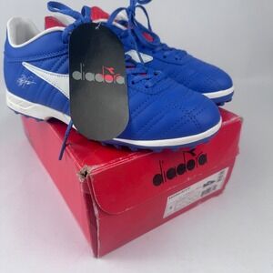NEW Diadora Baggio 03 Blue White Women's 7.5 Men 6 Turf Soccer Shoes